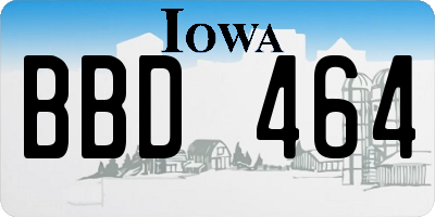 IA license plate BBD464