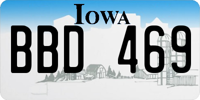 IA license plate BBD469