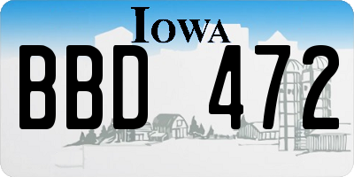 IA license plate BBD472