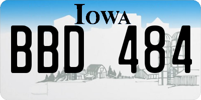 IA license plate BBD484