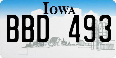 IA license plate BBD493