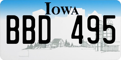 IA license plate BBD495
