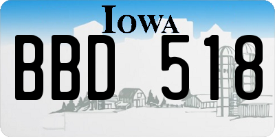 IA license plate BBD518
