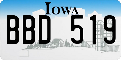 IA license plate BBD519
