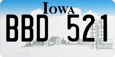 IA license plate BBD521