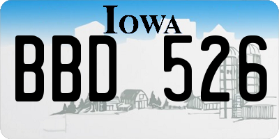 IA license plate BBD526