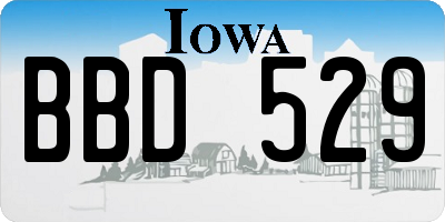 IA license plate BBD529