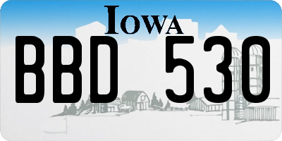 IA license plate BBD530