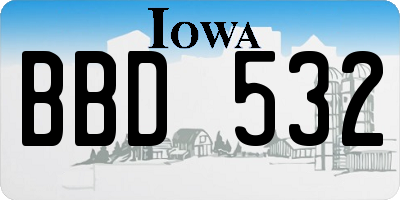 IA license plate BBD532