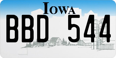 IA license plate BBD544