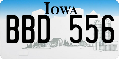 IA license plate BBD556