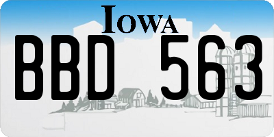 IA license plate BBD563