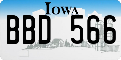 IA license plate BBD566