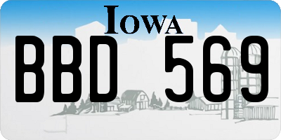 IA license plate BBD569