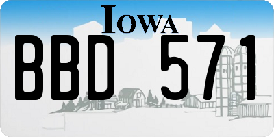 IA license plate BBD571