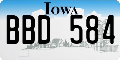 IA license plate BBD584