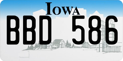 IA license plate BBD586