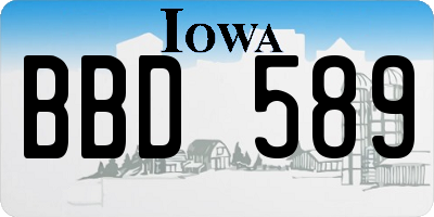 IA license plate BBD589