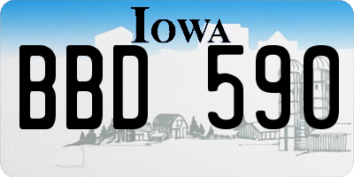 IA license plate BBD590