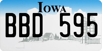 IA license plate BBD595