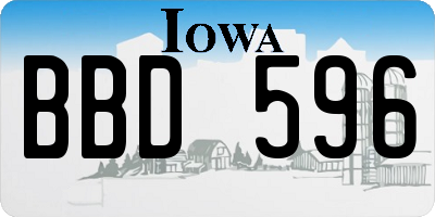 IA license plate BBD596