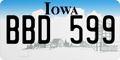 IA license plate BBD599
