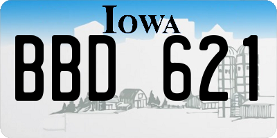 IA license plate BBD621