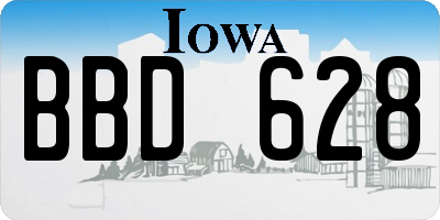 IA license plate BBD628