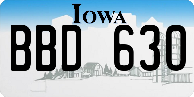 IA license plate BBD630