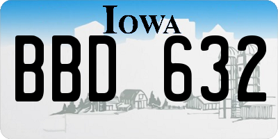 IA license plate BBD632