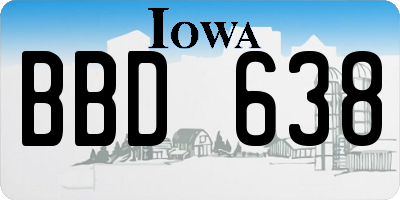 IA license plate BBD638