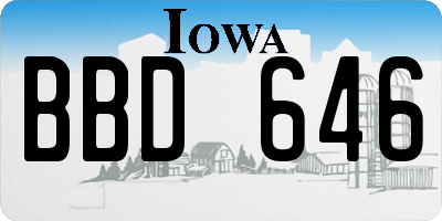 IA license plate BBD646