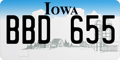 IA license plate BBD655