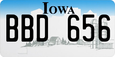 IA license plate BBD656