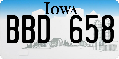 IA license plate BBD658