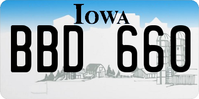 IA license plate BBD660