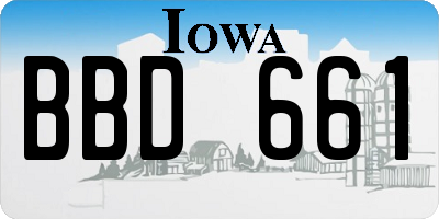 IA license plate BBD661
