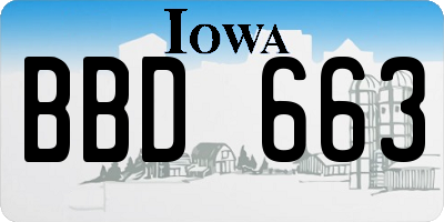 IA license plate BBD663