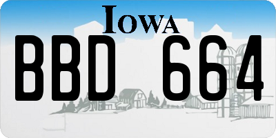 IA license plate BBD664