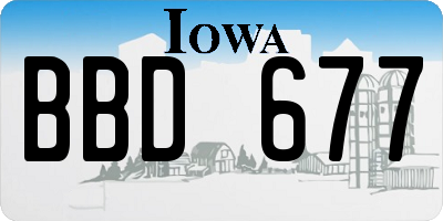 IA license plate BBD677
