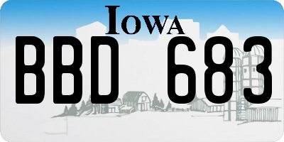 IA license plate BBD683