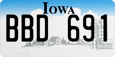 IA license plate BBD691
