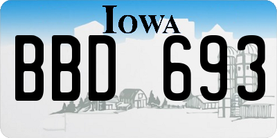 IA license plate BBD693