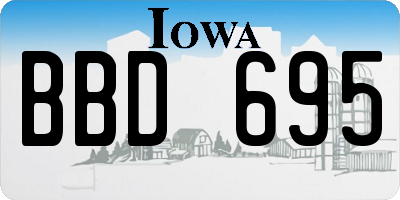 IA license plate BBD695