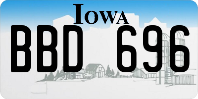 IA license plate BBD696