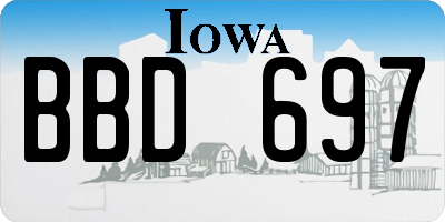 IA license plate BBD697