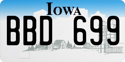 IA license plate BBD699