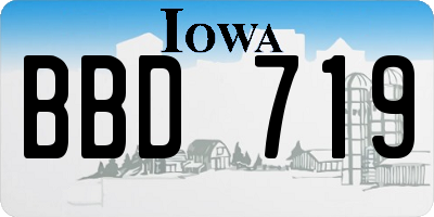 IA license plate BBD719