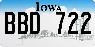IA license plate BBD722