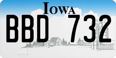 IA license plate BBD732